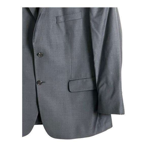 Jos. A. Bank Blue Wool Traveler Blazer Sport Coat 46 Short Preppy Navy Tailored - Picture 3 of 10